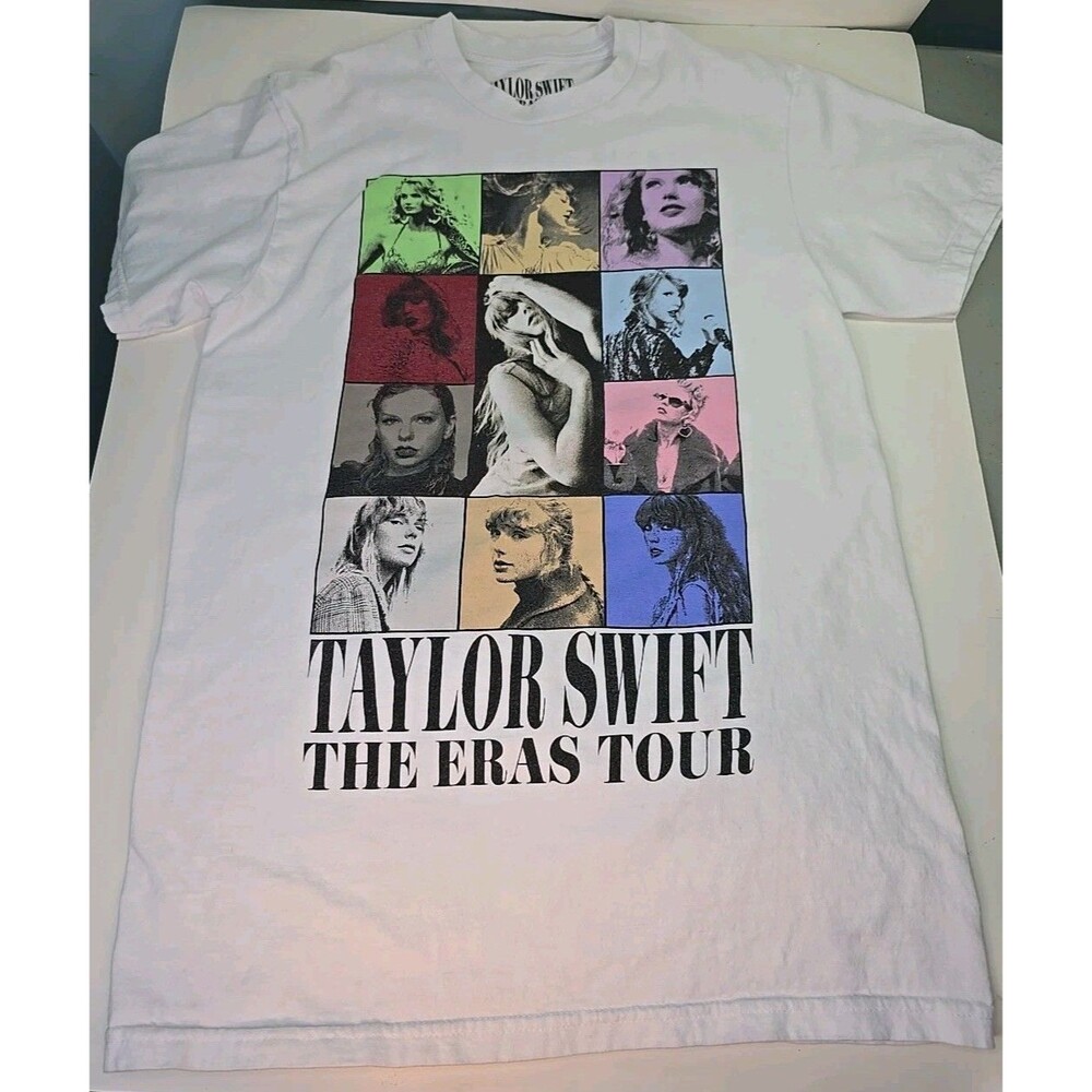 Taylor Swift Eras Tour Merch T-Shirt Size Adult Small - White Whole Tour Cities